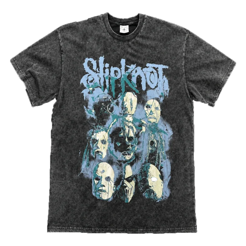 Метъл тениска Slipknot с щампа отпред и отзад