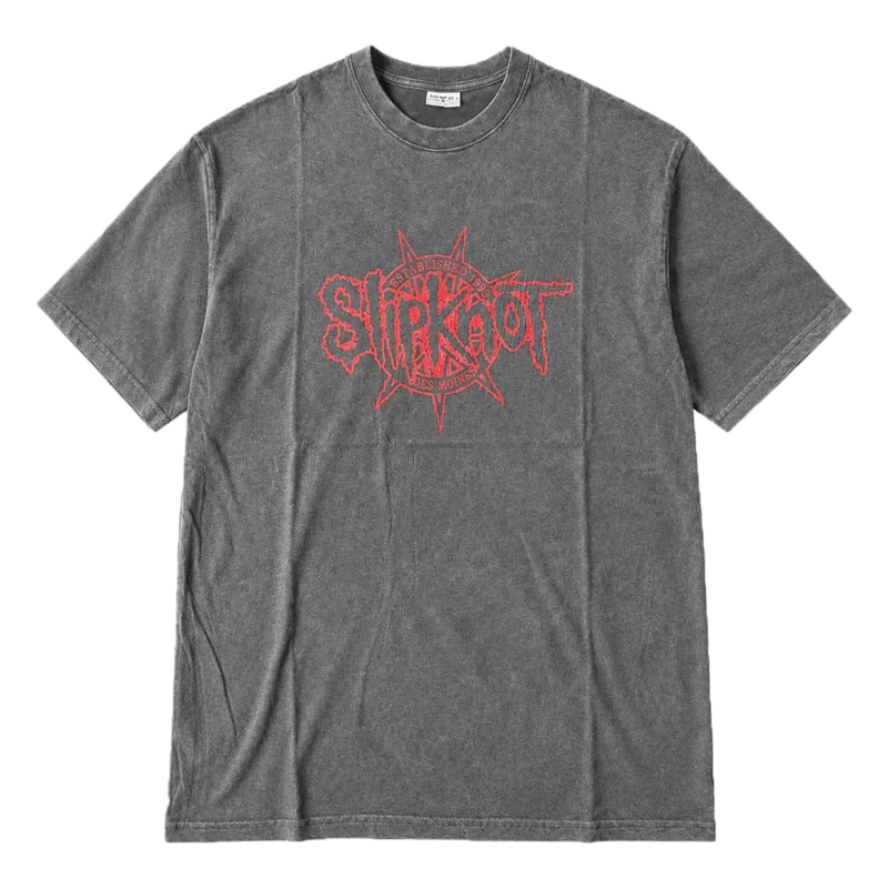 Метъл тениска Slipknot с щампа отпред и отзад