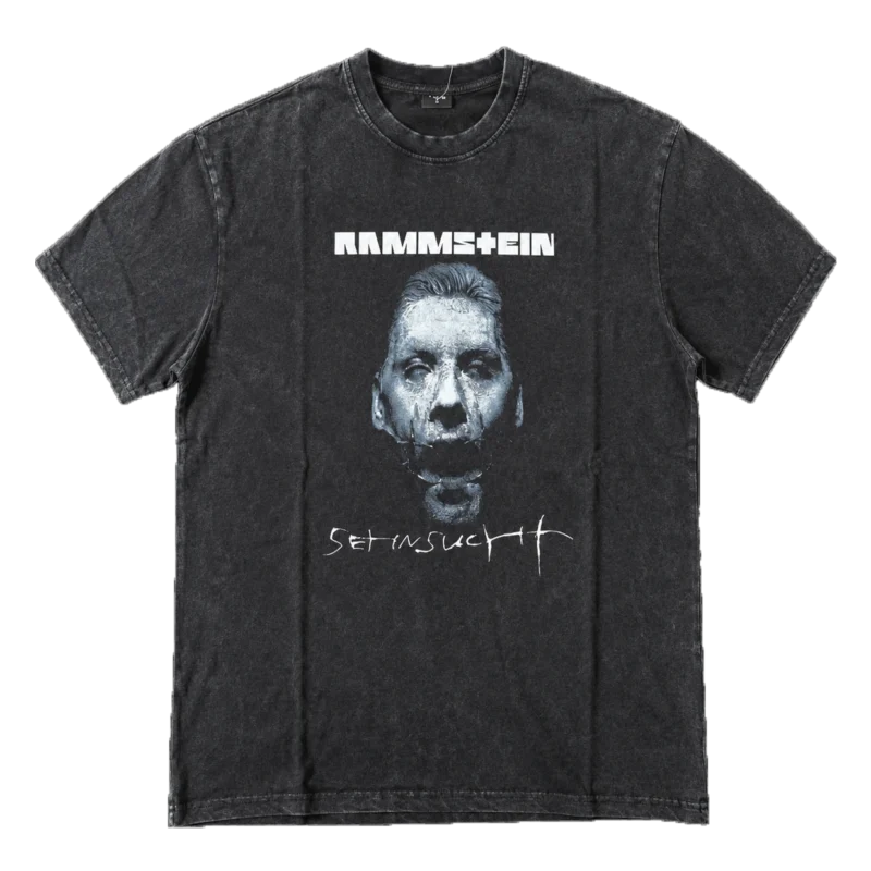 Метъл тениска Rammstein с щампа отпред и отзад